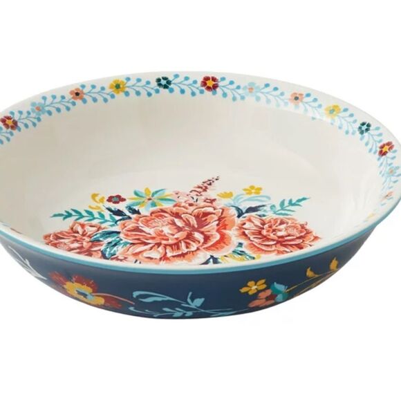 The Pioneer Woman Keepsake Floral Stoneware Serving Bowl: - Picture 3 of 5